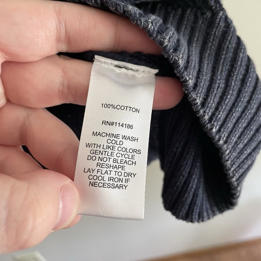 Thomas Sterling Men Sz S Navy Crewneck Long Sleeve Pullover Cotton Sweater NWT - Picture 10 of 11